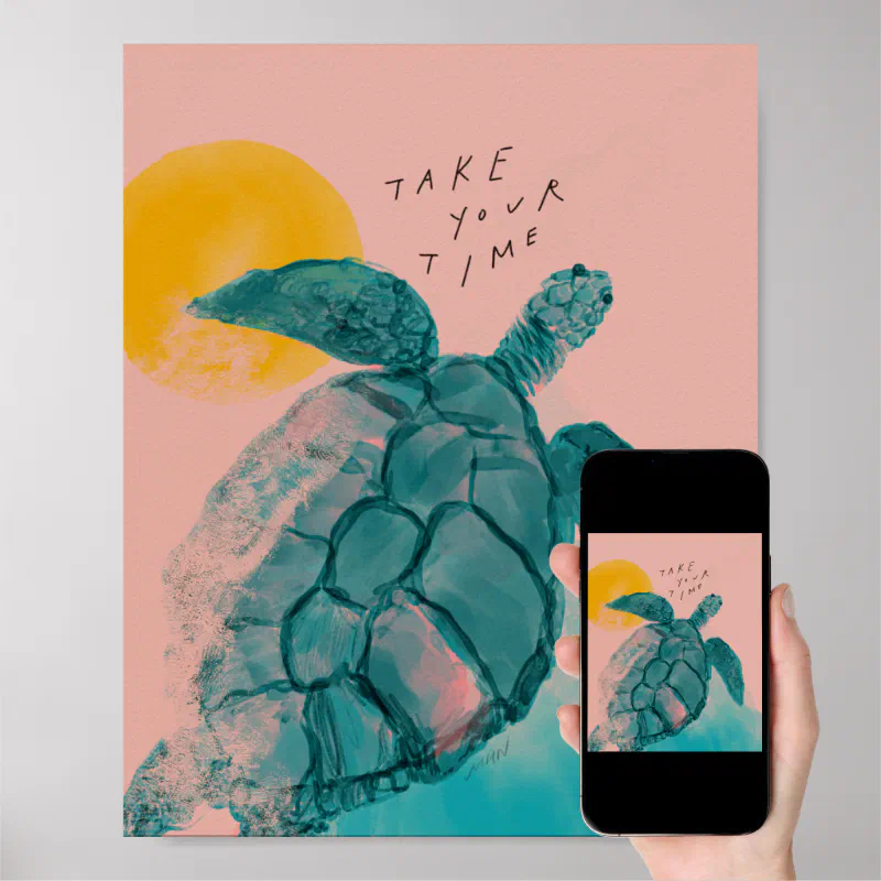 Short Inspirational Quote Sea Turtle Poster (Downloadable)
