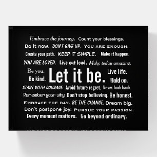 Short Inspirational Quotes On Black Paperweight