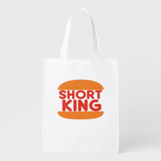Short King Funny Minimal Design Grocery Bag