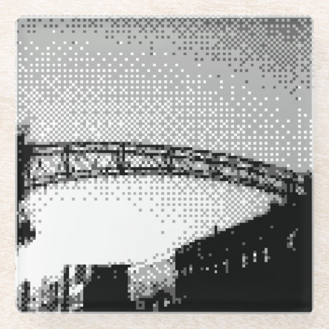 short north district glass coaster (Front)