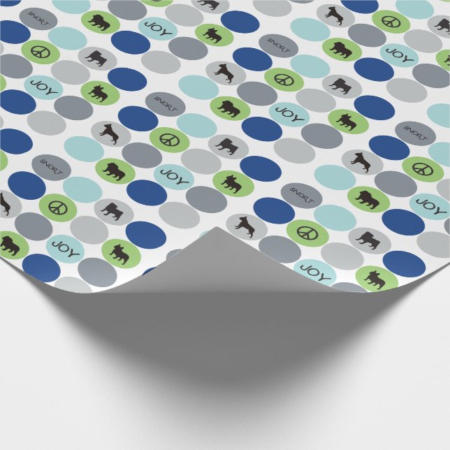 Short Nose Wrapping Paper - Blue (Corner)