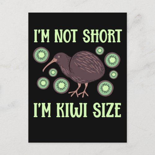 Short People Humor Kiwi Bird Joke Postcard
