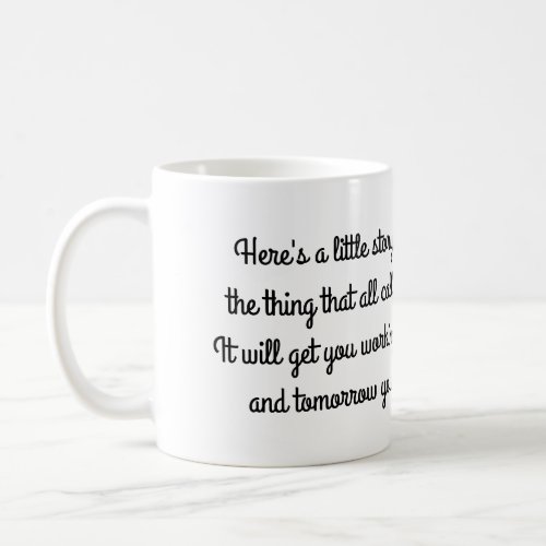 Short Poem Mug for Morning Coffee