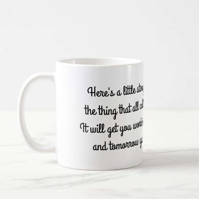 Short Poem Mug for Morning Coffee (Left)