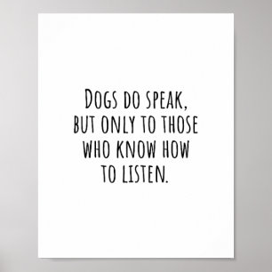 Short Quote About Dog Poster