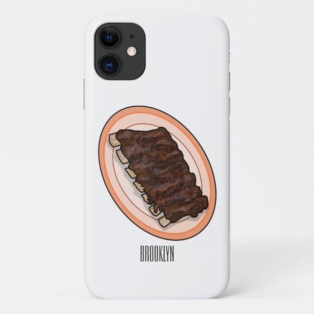 Short ribs cartoon illustration Case-Mate iPhone case (Back)