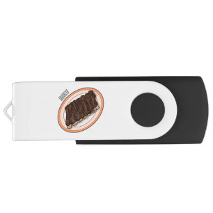 Short ribs cartoon illustration flash drive