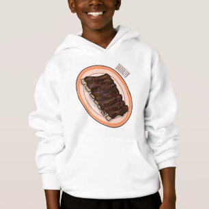 Short ribs cartoon illustration hoodie