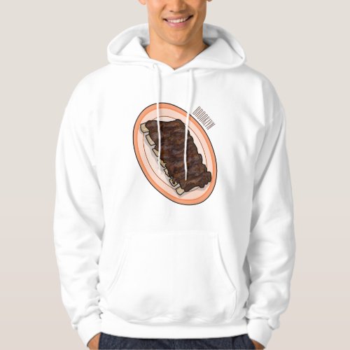Short ribs cartoon illustration hoodie