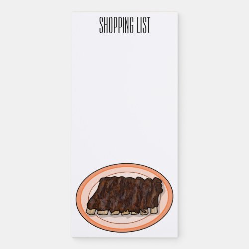 Short ribs cartoon illustration magnetic notepad