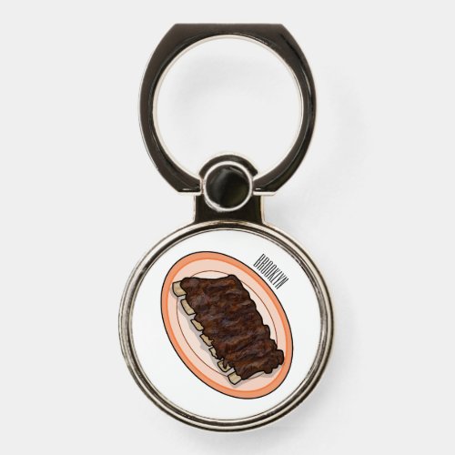 Short ribs cartoon illustration phone ring stand