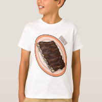 Short ribs cartoon illustration