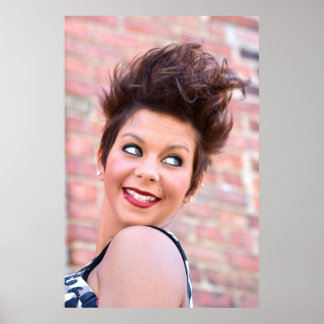 Short Rocker Cut Salon Poster