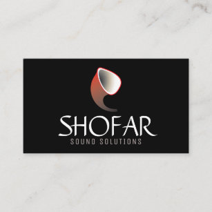 Short Shofar (red) Business Card