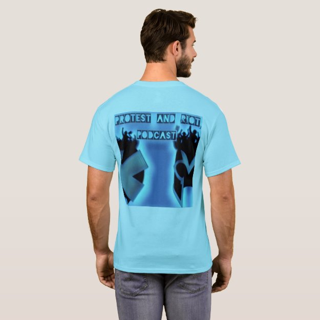 Short Sleeve Light Blue Protest and Riot T-Shirt