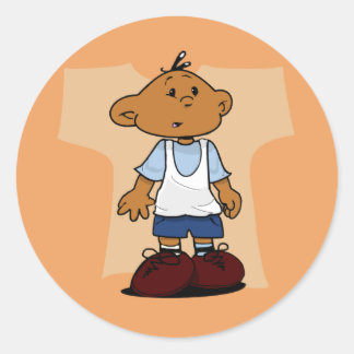 Short Sleevez Classic Round Sticker