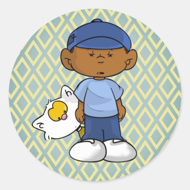 Short Sleevez  Classic Round Sticker (Front)