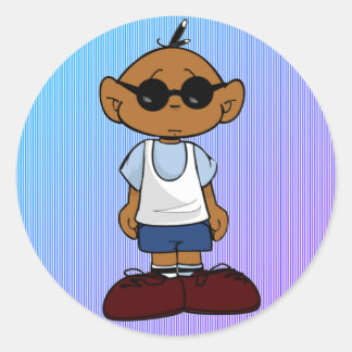 Short Sleevez  Classic Round Sticker