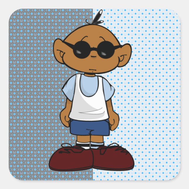 Short Sleevez  Classic Square Sticker (Front)
