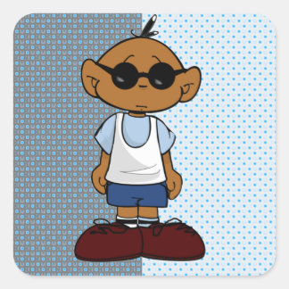 Short Sleevez  Classic Square Sticker