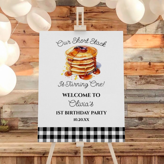 Short Stack Breakfast Birthday Party Welcome Sign (Creator Uploaded)