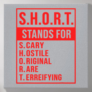 Short Stands For Y Hostile Original Rare Canvas Photo Tile