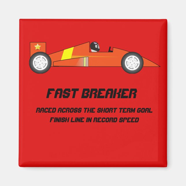 Short Term Goal Reward - Race Car Design Magnet (Front)