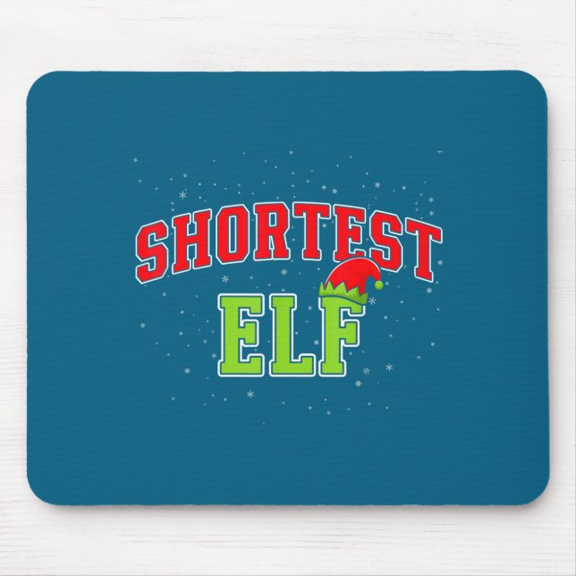 Shortest Elf Christmas Family Matching Group Xmas  Mouse Pad (Front)