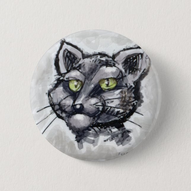 Shorthair Cat Pinback Button (Front)