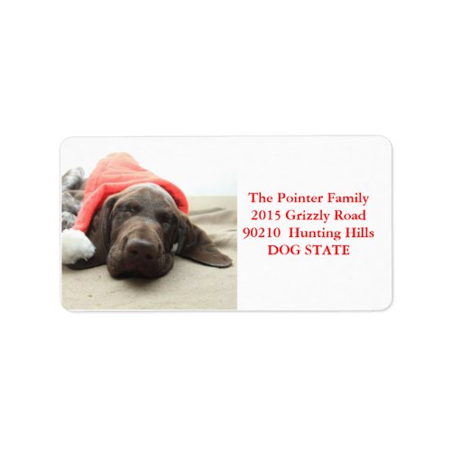 Shorthaired Pointer Holiday Address Label