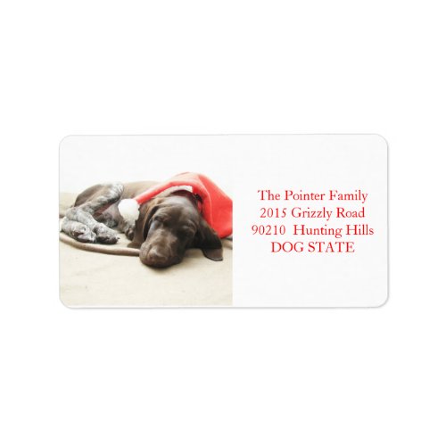 Shorthaired Pointer Holiday Address Label