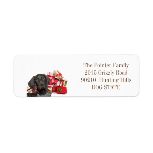 Shorthaired Pointer Holiday Address Label