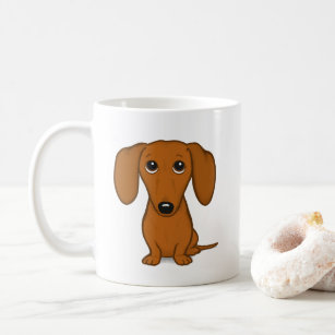 Shorthaired Red Dachshund   Cute Wiener Dog Coffee Mug