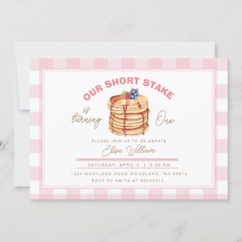 Shortstack Pancake Breakfast Birthday Invitation