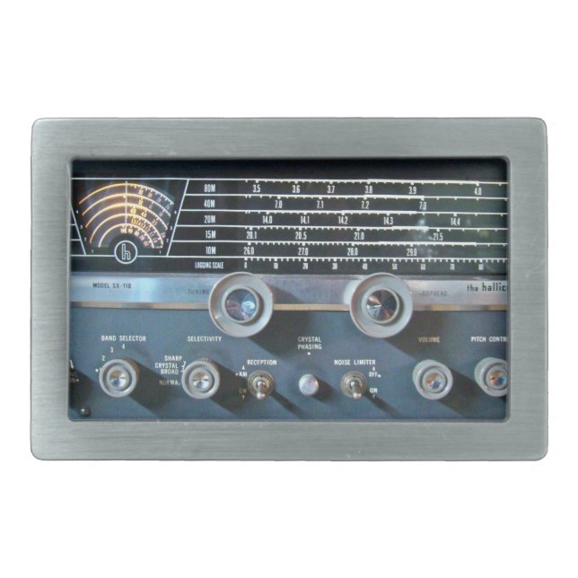 Shortwave Ham Radio Receiver Belt Buckle (Front)