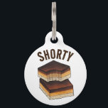 Shorty Scottish Shortbread Caramel Slice Squares Pet ID Tag<br><div class="desc">Design features an original food-themed marker illustration of a classic bake: millionaire's shortbread. This dessert, also known as caramel shortbread, caramel squares, caramel slice, Wellington squares, or chocolate caramel shortbread, is said to have originated in Scotland but is also popular throughout Britain as well as in Australia and New Zealand....</div>