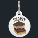 Shorty Scottish Shortbread Caramel Slice Squares Pet ID Tag<br><div class="desc">Design features an original food-themed marker illustration of a classic bake: millionaire's shortbread. This dessert, also known as caramel shortbread, caramel squares, caramel slice, Wellington squares, or chocolate caramel shortbread, is said to have originated in Scotland but is also popular throughout Britain as well as in Australia and New Zealand....</div>