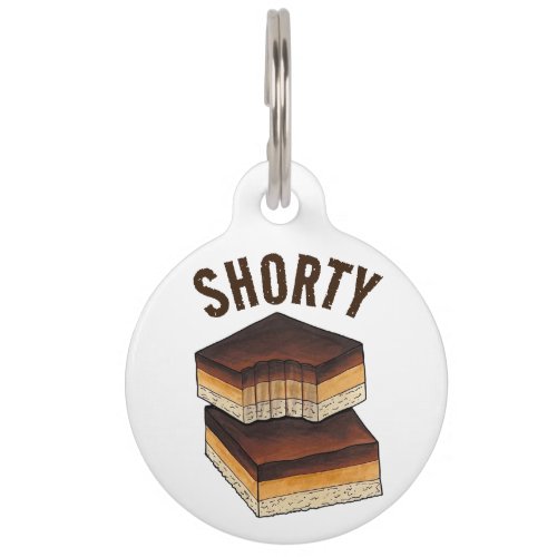 Shorty Scottish Shortbread Caramel Slice Squares Pet ID Tag