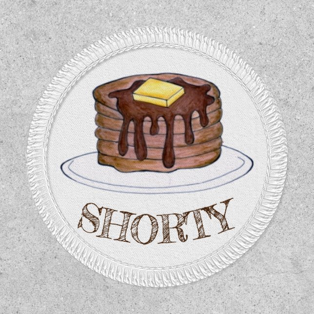 Shorty Short Stack Pancake Breakfast Butter Syrup Patch (Front)