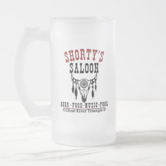 Shorty's Saloon Frosted Glass Beer Mug