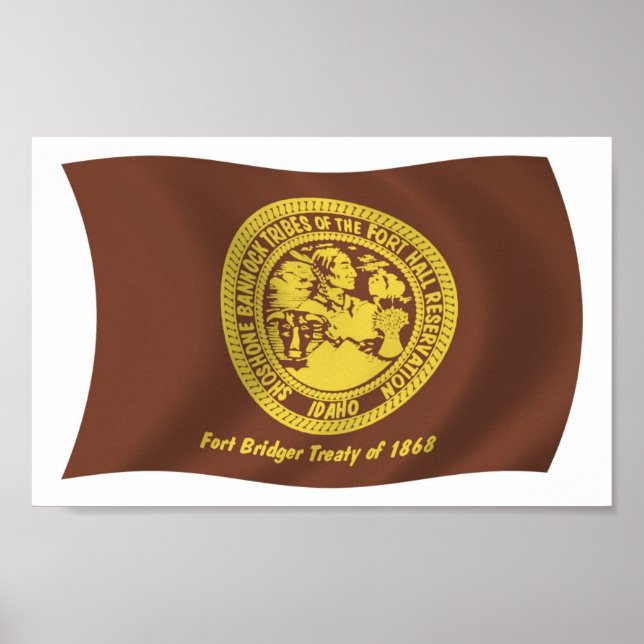 Shoshone Bannock Tribes Flag Poster Print (Front)