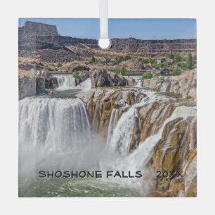 Shoshone Falls, ID Glass Ornament