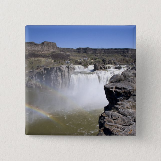 Shoshone Falls on the Snake River in Twin Falls, Pinback Button (Front)