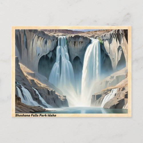 Shoshone Falls Park Idaho Vintage Travel Postcard