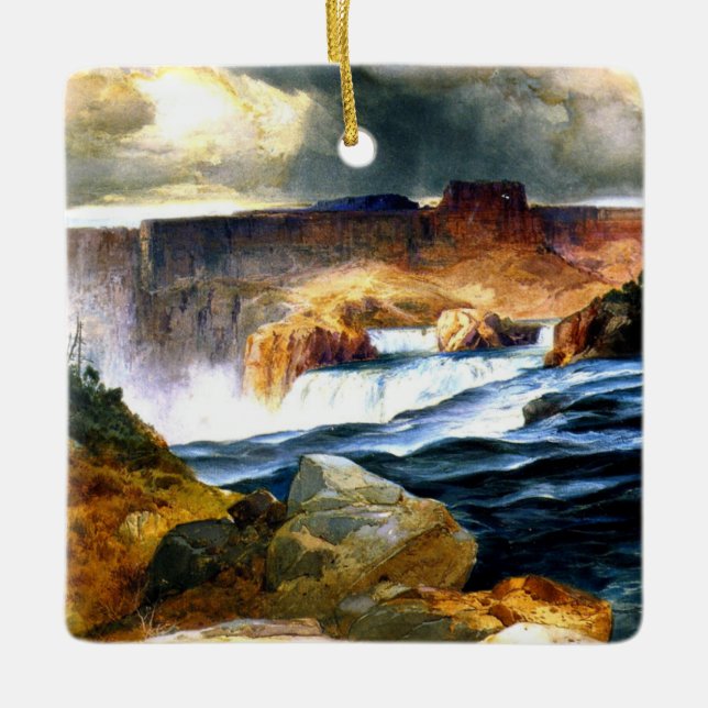 Shoshone Falls, Snake River, Idaho Ceramic Ornament (Front)