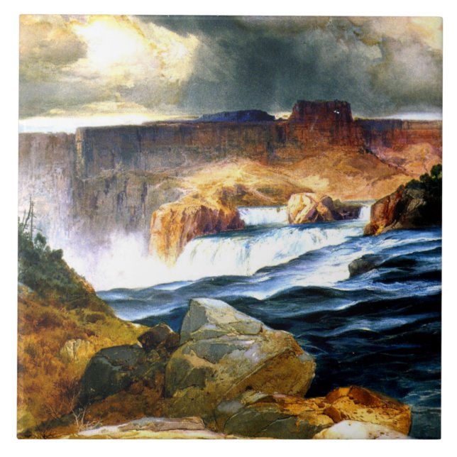 Shoshone Falls, Snake River, Idaho Ceramic Tile (Front)