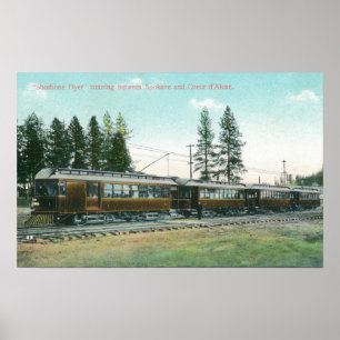 Shoshone Flyer Train off to Spokane Poster
