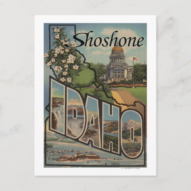 Shoshone, Idaho - Large Letter Scenes Postcard (Front)