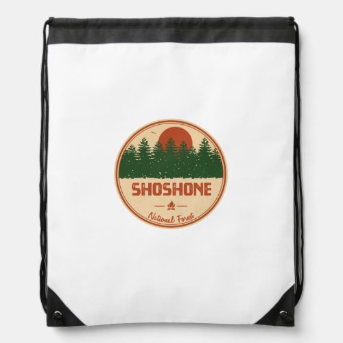 Shoshone National Forest Drawstring Bag