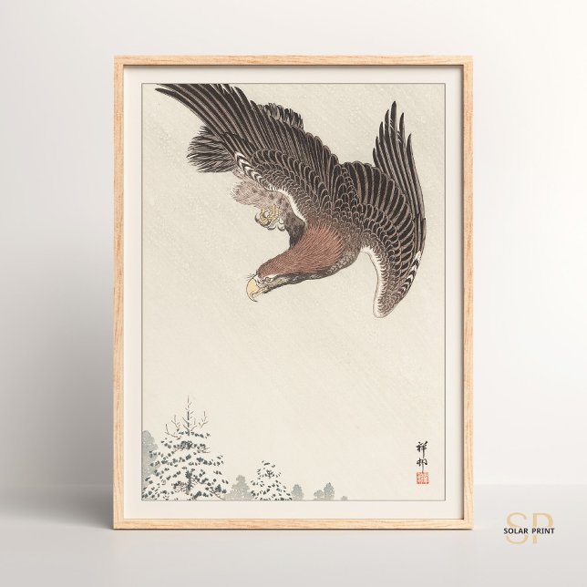 Shoson Ohara Eagle in Snowstorm Japanese Bird Art Poster (Creator Uploaded)